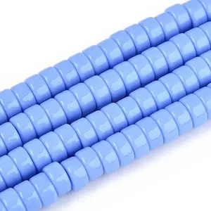 Opaque Solid Color Glass Beads Strands