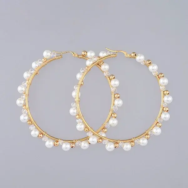 Beaded Hoop Earrings
