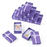 Rectangle Paper Jewelry Storage Gift Boxes with Bowknot