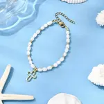 304 Stainless Steel Hollow Cross Charm Bracelets