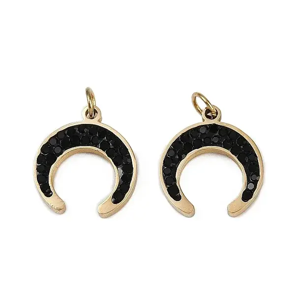 304 Stainless Steel Rhinestone Pendants