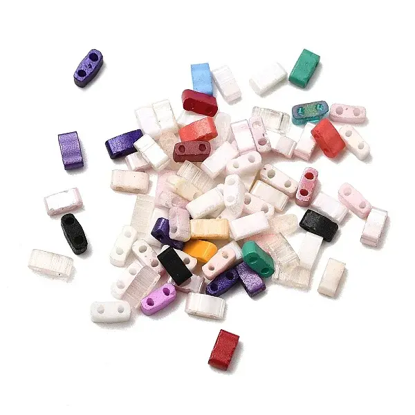 2-Hole Baking Paint Glass Seed Beads