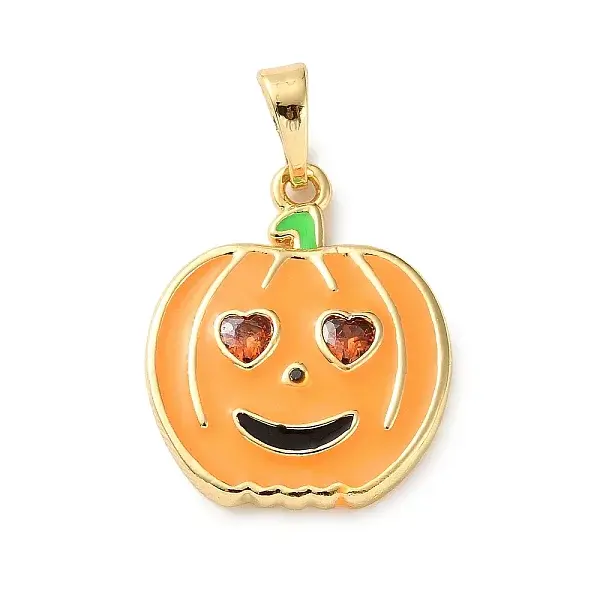 Brass Micro Pave Cubic Zirconia Pendants