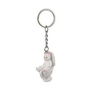 Alloy with PVC Plastic Cute Keychain