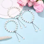 Adjustable Natural Pearl with Brass Chain Slider Bracelets for Women Girl