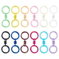 12Pcs 12 Colors Alloy Spring Gate Clasps