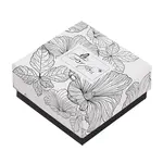 Flower Print Cardboard Paper Jewelry Storage Boxes