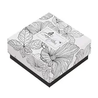 Flower Print Cardboard Paper Jewelry Storage Boxes