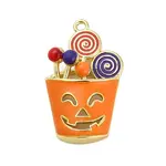 Halloween Brass Enamel Pendants