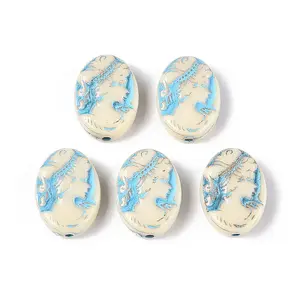 Painted Opaque Acrylic Beads