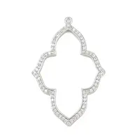 Brass Micro Pave Cubic Zirconia Pendants