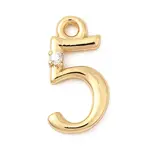 Brass Micro Pave Cubic Zirconia Charms