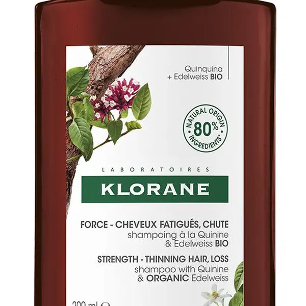 KLORANE Šampon při vypadání vlasů s chininem a BIO protěží alpskou 200 ml