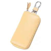 Kožené pouzdro na klíče žlutá