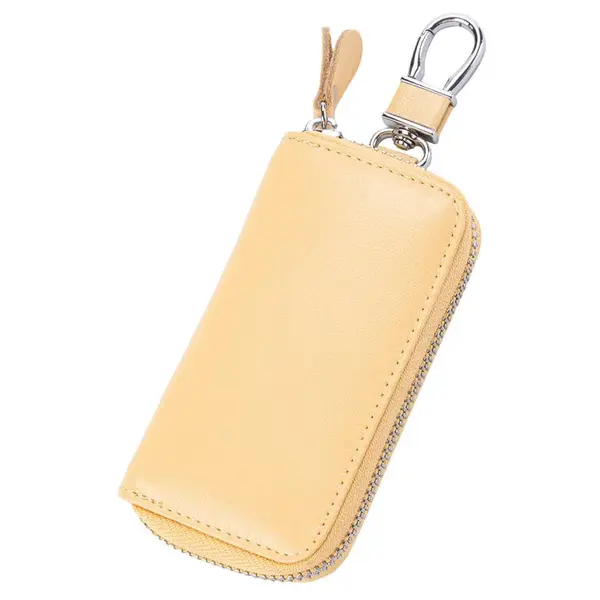 Kožené pouzdro na klíče žlutá