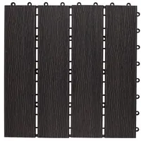 Terasová dlaždica WPC tmavohnedé drevo 30x30 cm