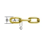 Dekoratívna oceľová retiazka na hodiny, mosadzná, – Ø1,1 mm - Tovar na Mieru