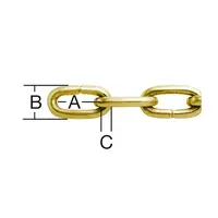 Dekoratívna oceľová retiazka na hodiny, mosadzná, – Ø1,1 mm - Tovar na Mieru