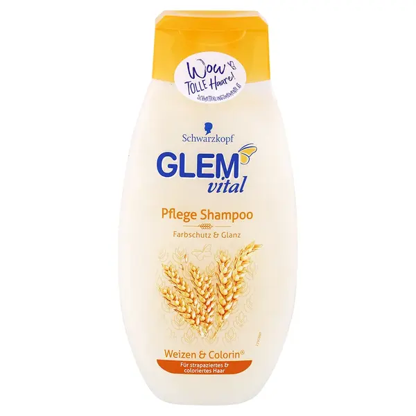 Glem Vital ošetrujúci šampón pre poškodené a farbené vlasy z pšenice 350 ml