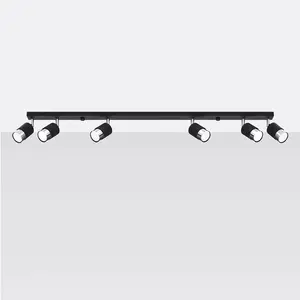 Stropné bodové svietidlo Nero 6 A-1068 čierna/chróm