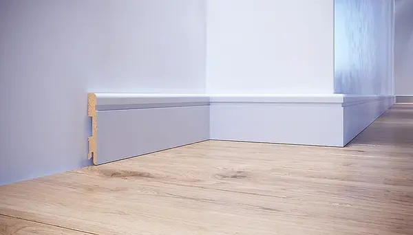 Podlahová lišta MDF FOGE LB2 100 biela polomatná