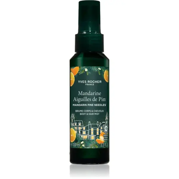 Yves Rocher Mandarin Pine Needles parfémovaný sprej na tělo a vlasy pro ženy 100 ml