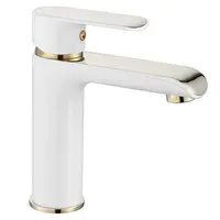 Umývadlová batéria Rea Bloom biela-zlatá