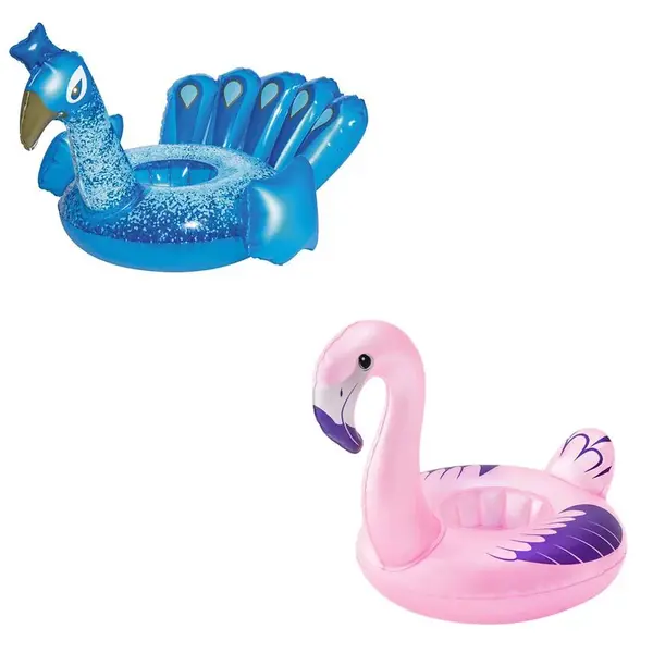 Nafukovacia podložka na nápoje  plameniak alebo páv 34127