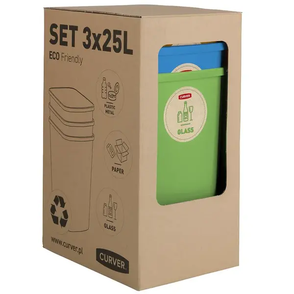 Súprava košov na triedenie odpadu 3x25l 249842