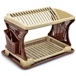 Odkvapkávač na riad obdĺžnikový dvojitý Mix farieb