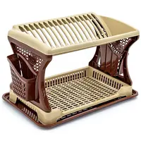 Odkvapkávač na riad obdĺžnikový dvojitý Mix farieb