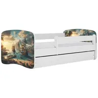 Dětská postel Babydreams+SZ+M bílá 70x140 Loď