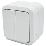 Sériový vypínač na omítku Aqua Pro IP55 vodotěsný bílý