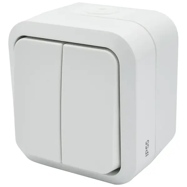 Sériový vypínač na omítku Aqua Pro IP55 vodotěsný bílý