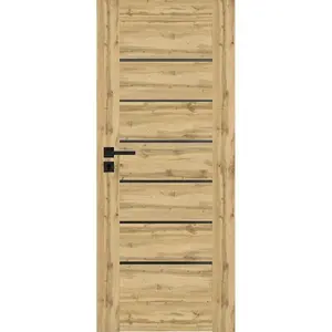 Interiérové dveře Campe 6*6 90P dub wotan 385 černá lacobel