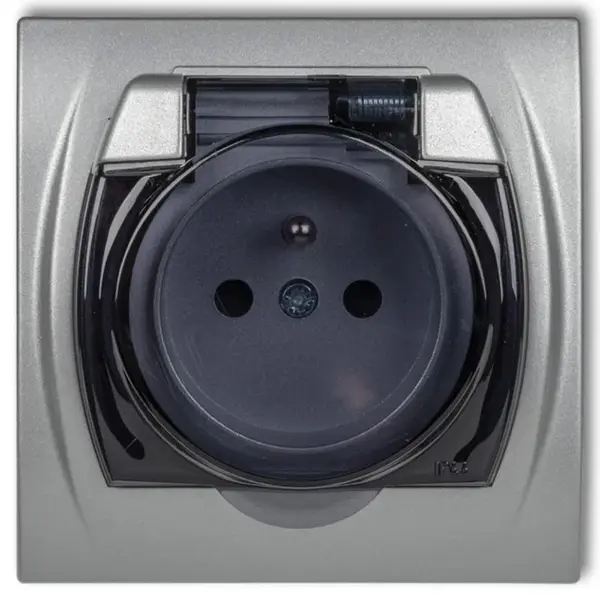 L 7LGPB-1ZD Zásuvka vodeodolná strieborná