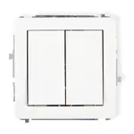 Vypínač dvojitý biela D DWP-2