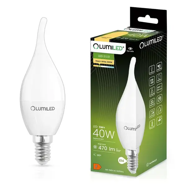 Žiarovka LED sviečka 5W E14 470LM CB plameň