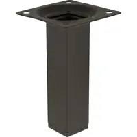 Štvorcová nábytková noha 10 cm čierna