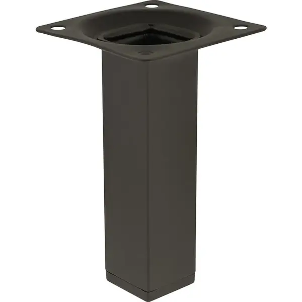 Štvorcová nábytková noha 10 cm čierna