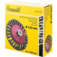 Kefa misková, 125 mm, M14, vrkočová, oceľový drôt, Drel