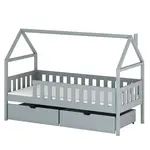 Posteľ Domček Domi 80x160 sivá