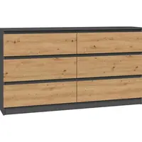 Komoda 140 Cm 6S M6 Malwa AntracitArtIsan