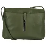 Dámská kožená crossbody kabelka tmavě zelená - Delami Eneta