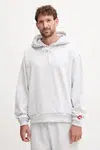 Mikina The North Face Redbox pánská, šedá barva, s kapucí, hladká, NF0A8EFZE041