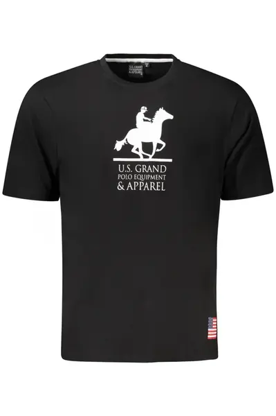 US GRAND POLO SHORT SLEEVE T-SHIRT MEN BLACK
