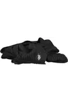US POLO ASSN. BLACK MEN'S SCARF