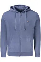 Modrá pánská mikina na zip s kapucí