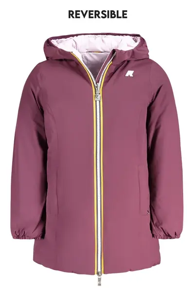 Oboustranná dívčí bunda K-WAY fialová