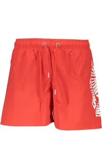Červené pánské koupací kraťasy Cavalli Class